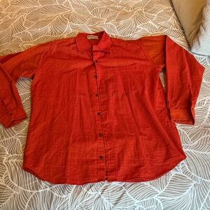 Fabindia Rich Red Textured Shirt